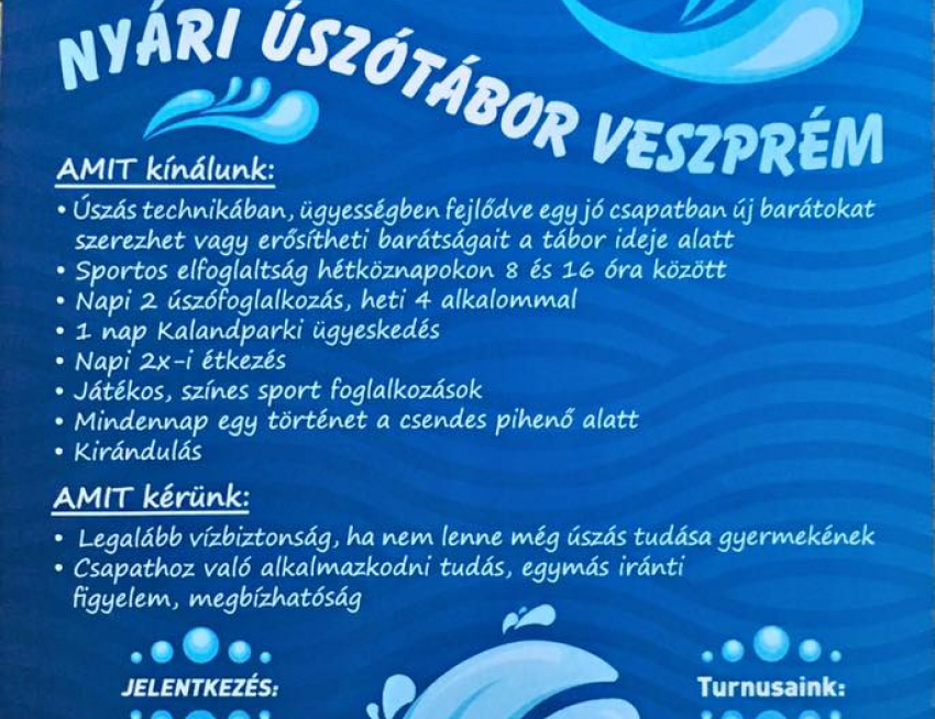 Nyári úszótábor Nyári úszótábor